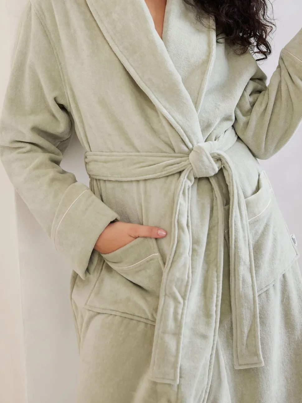 Chelsea Peers Green 100% Cotton Towelling Dressing Gown