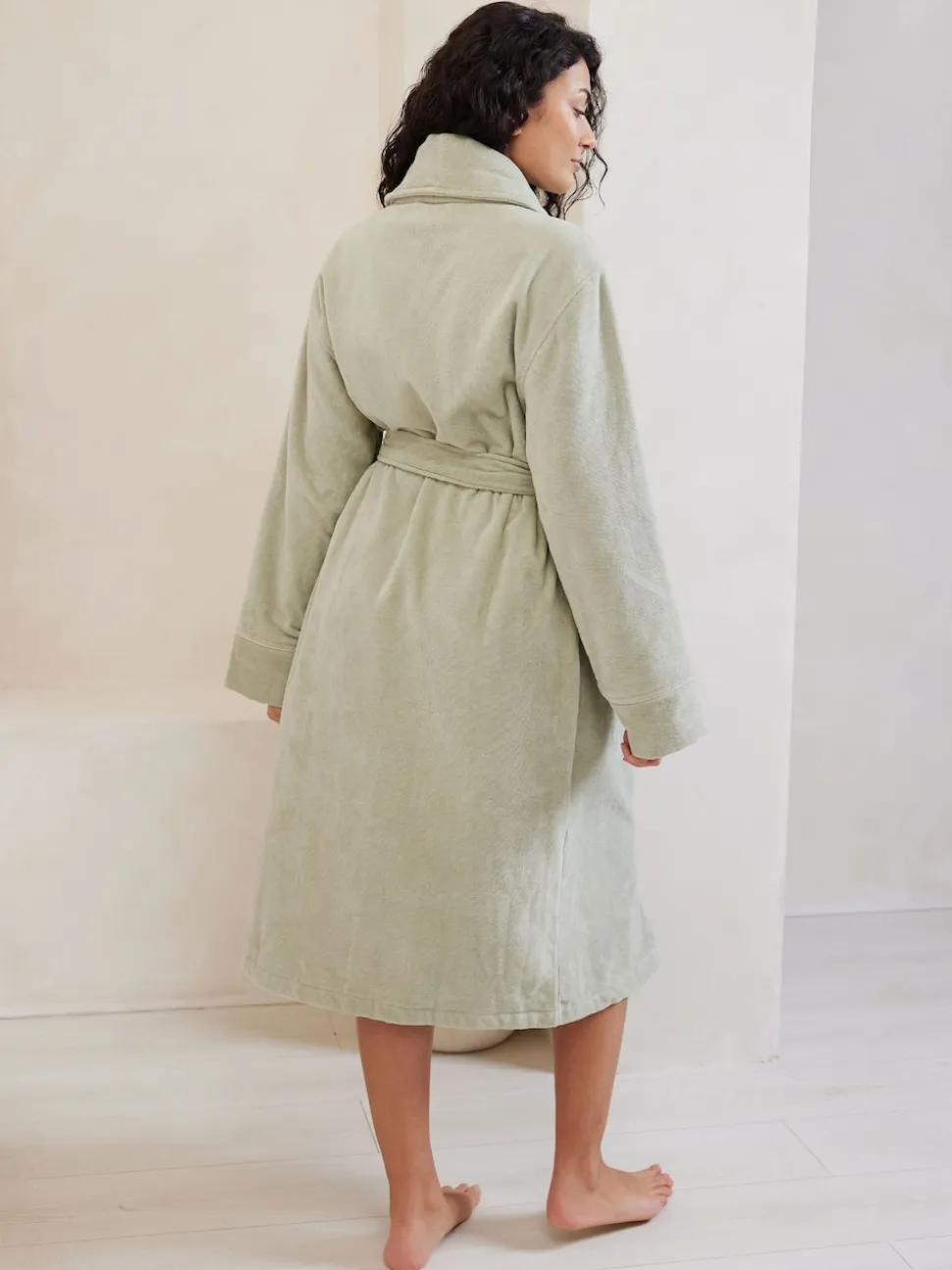 Chelsea Peers Green 100% Cotton Towelling Dressing Gown
