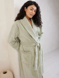 Chelsea Peers Green 100% Cotton Towelling Dressing Gown