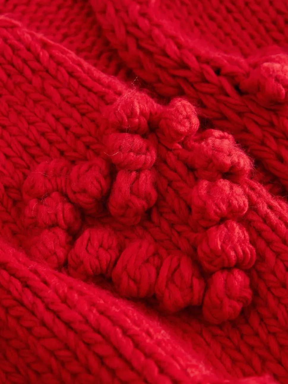 Cherry Red Hand Stitch Heart Detail Cardigan