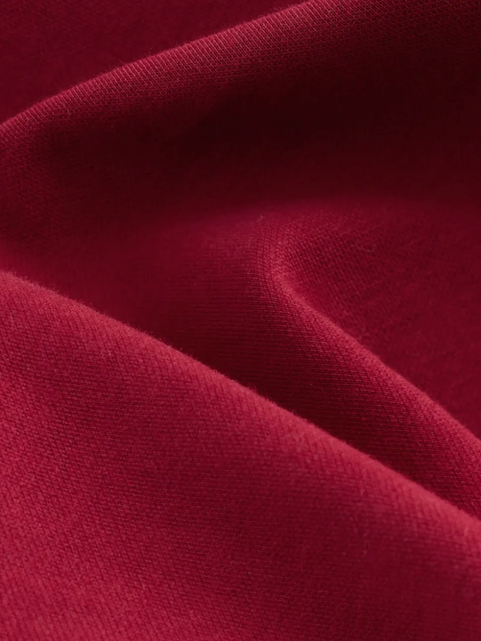 Cherry Red Long Sleeve Heavyweight Crew Neck T-Shirt