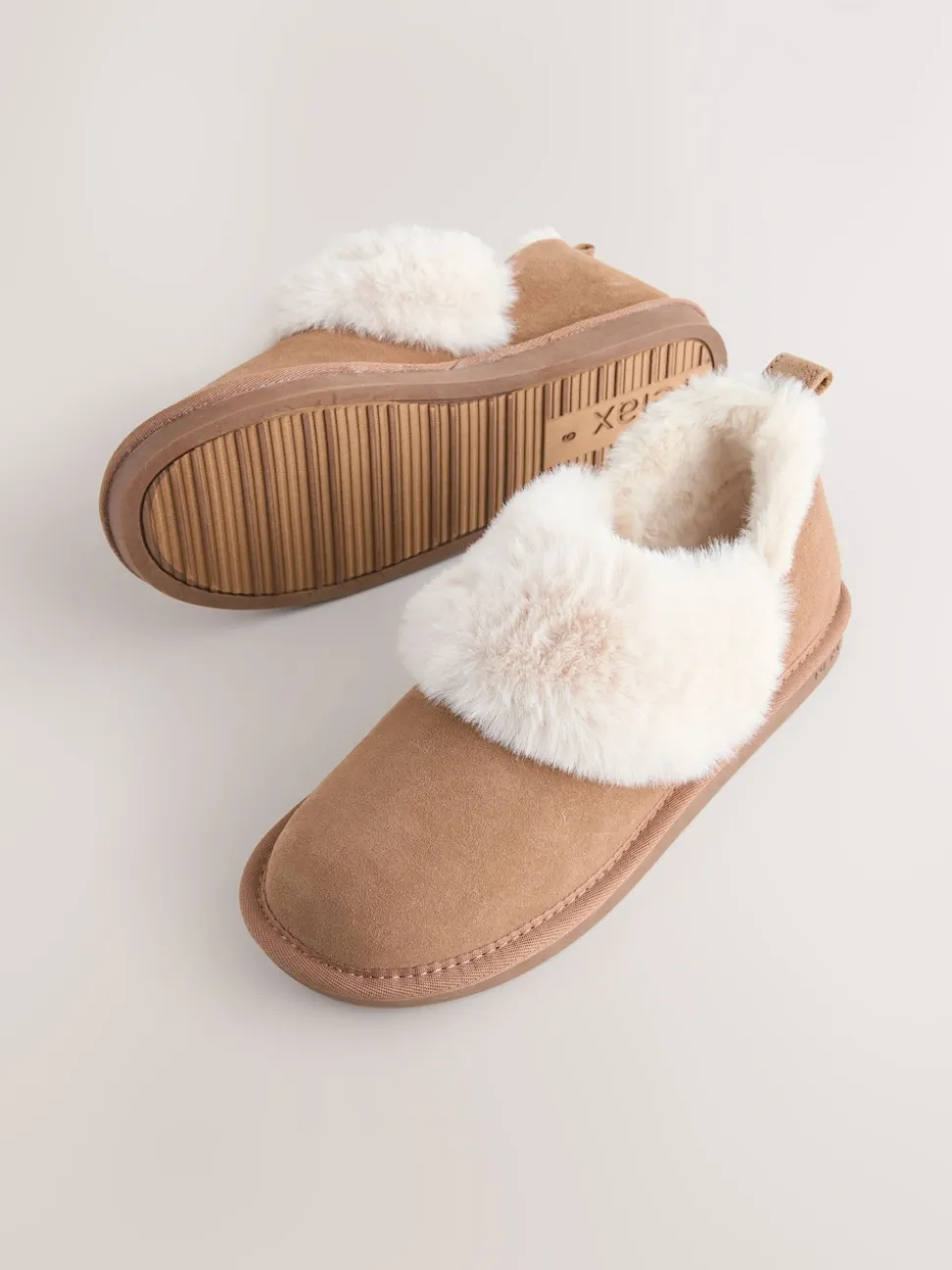 Chestnut Brown Suede Shoot Slippers