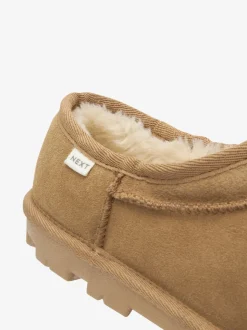 Chestnut Brown Suede Shoot Slippers