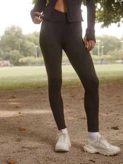 Chocolate Brown Active Balance Wrap Front Leggings