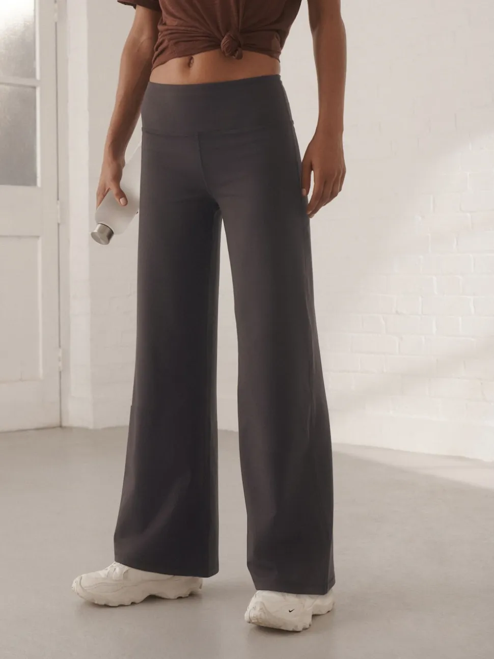 Chocolate Brown Active Ultimate Wide Leg Trousers