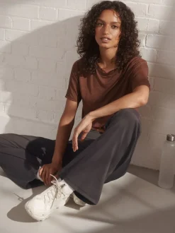 Chocolate Brown Active Ultimate Wide Leg Trousers