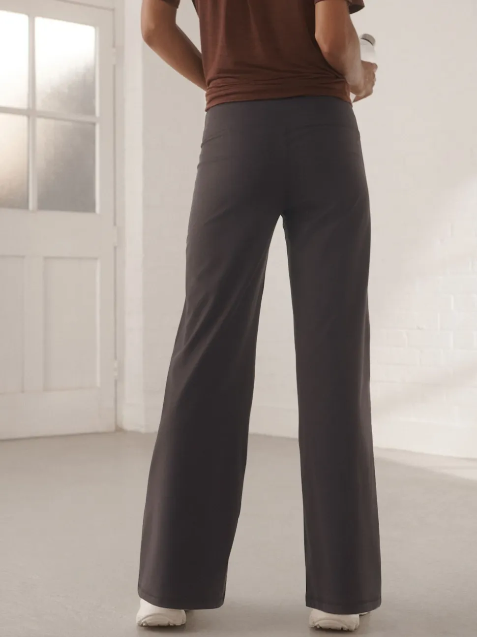 Chocolate Brown Active Ultimate Wide Leg Trousers