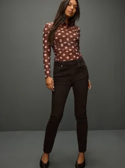 Chocolate Brown Authentic Relaxed Skinny Jeans