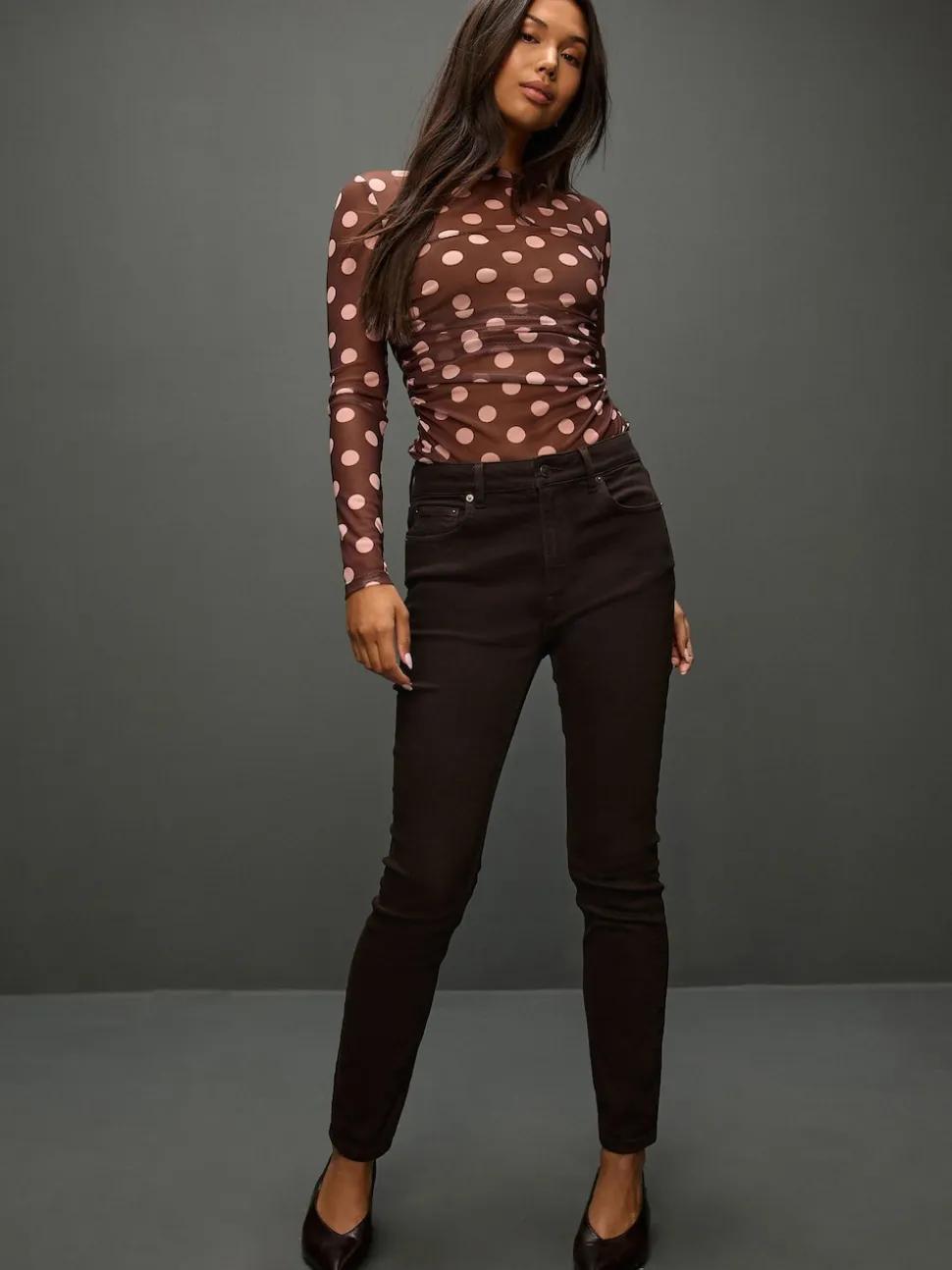 Chocolate Brown Authentic Relaxed Skinny Jeans