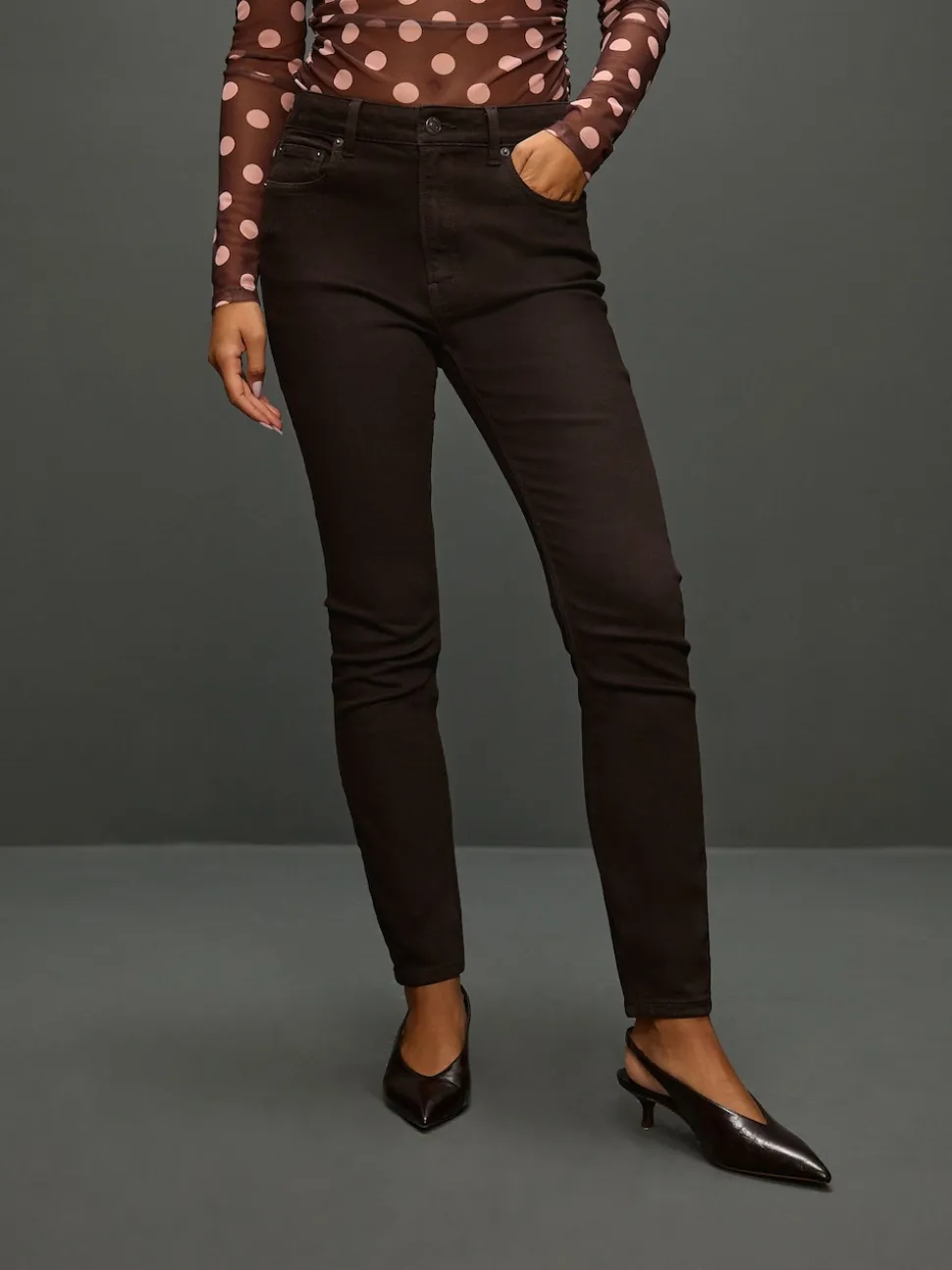 Chocolate Brown Authentic Relaxed Skinny Jeans