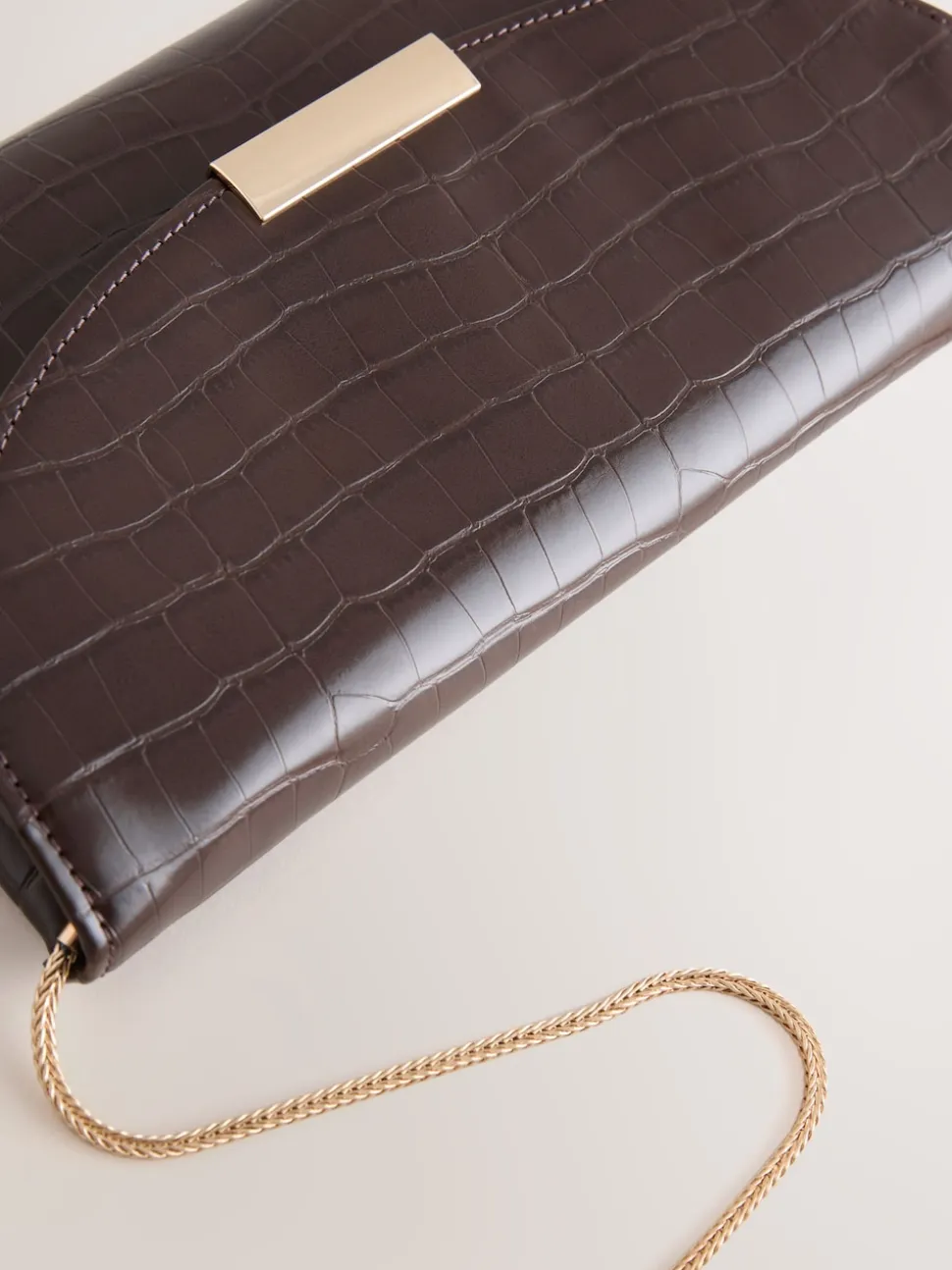Chocolate Brown Clutch Bag