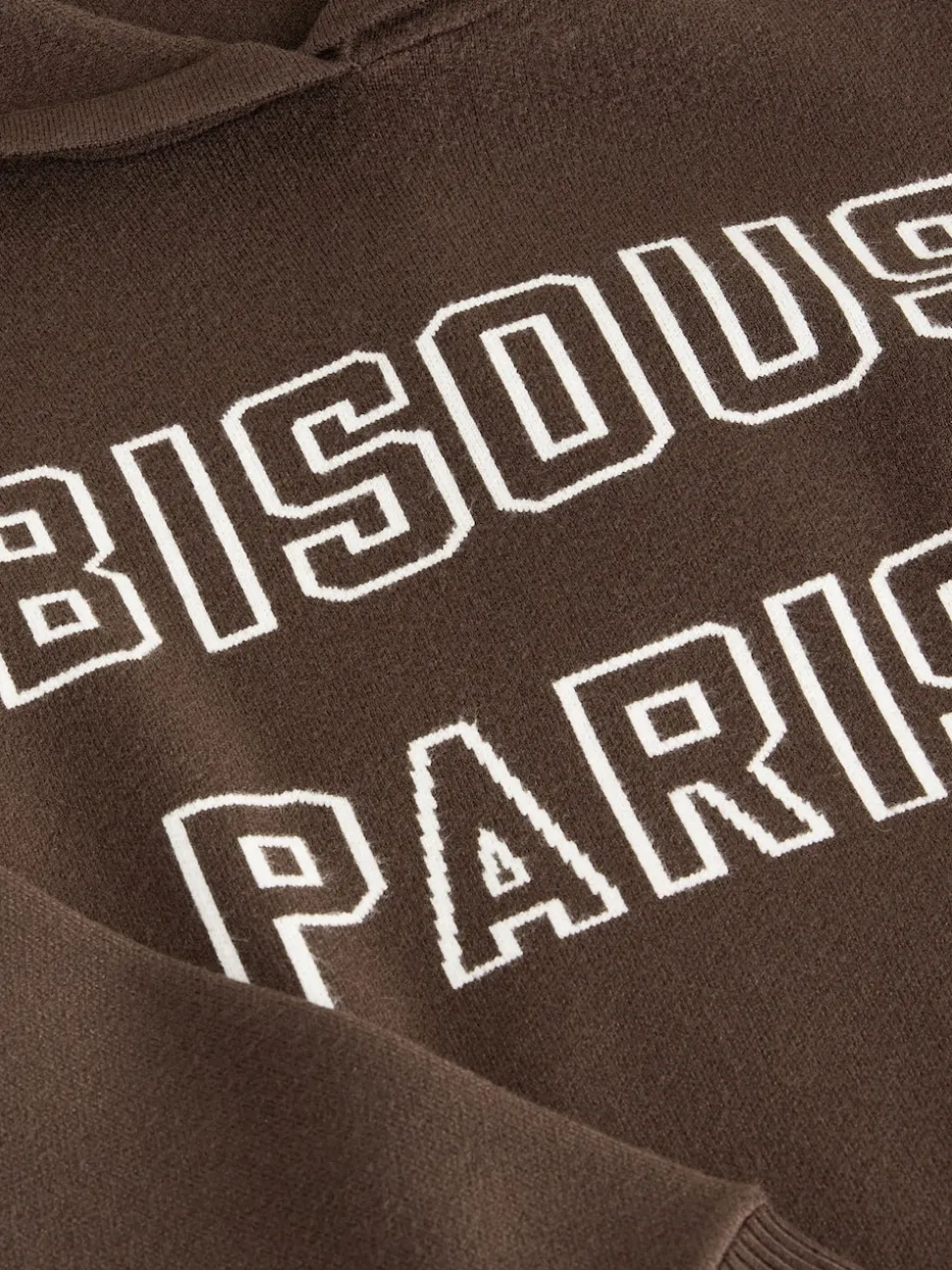 Chocolate Brown Compact Cosy Graphic Long Sleeve Hoodie