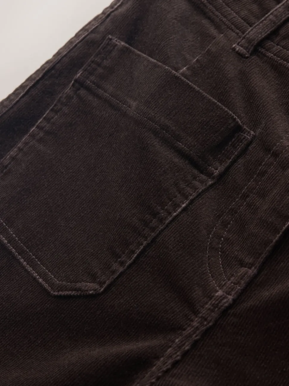 Chocolate Brown Cord Wide Leg Cropped Trousers