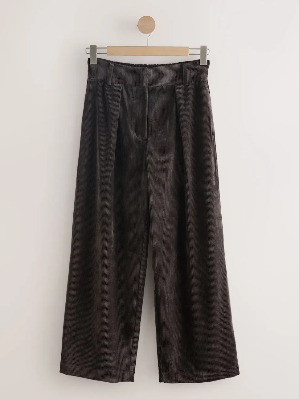 Chocolate Brown Cord Wide Leg Trousers