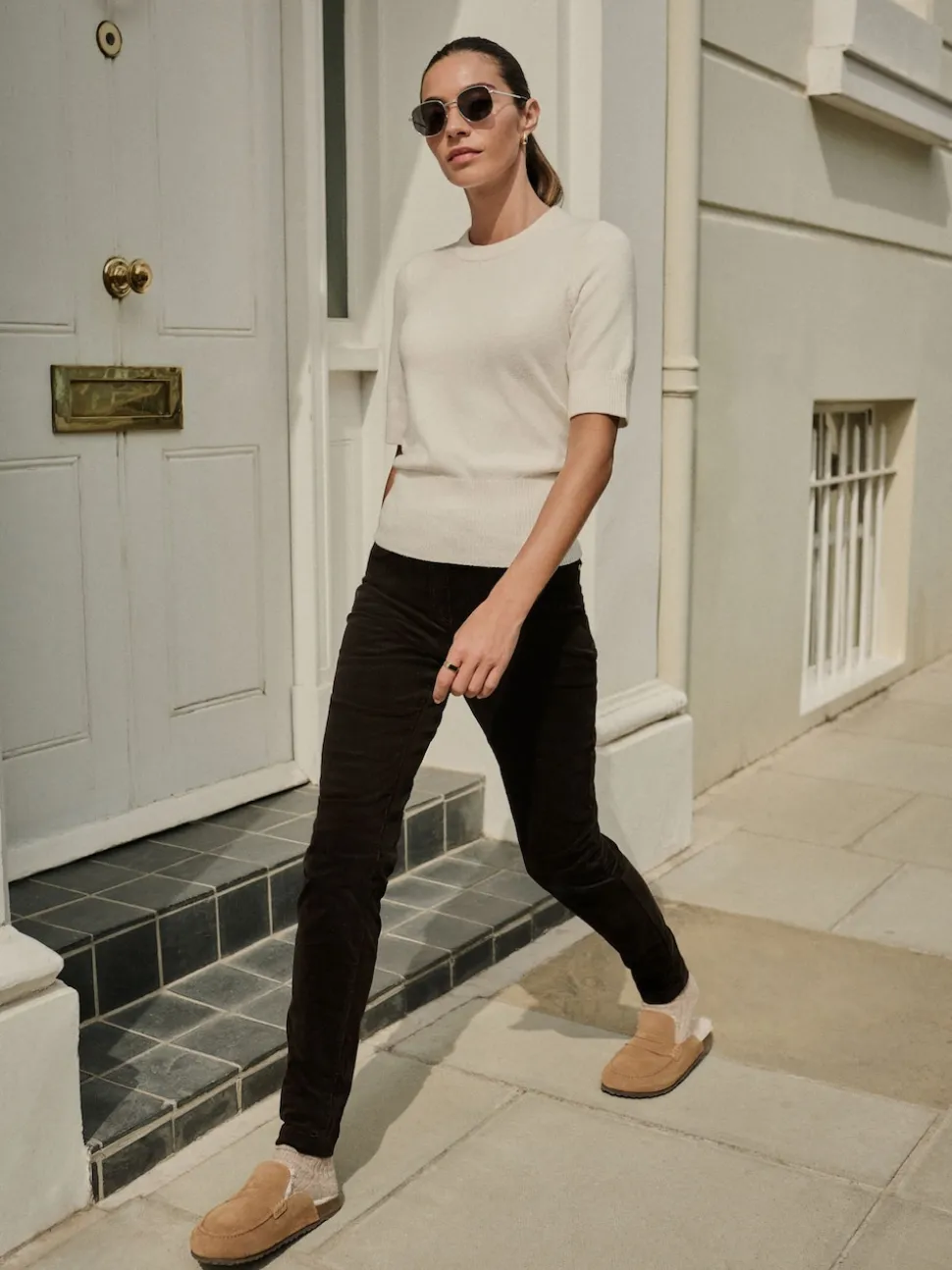 Chocolate Brown Corduroy Skinny Trousers