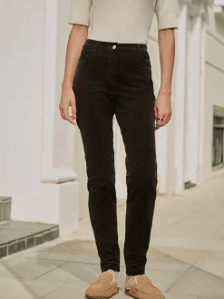 Chocolate Brown Corduroy Skinny Trousers