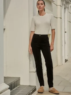 Chocolate Brown Corduroy Skinny Trousers