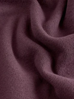 Chocolate Brown Cosy Crew Neck Jumper With Ribbed Detail