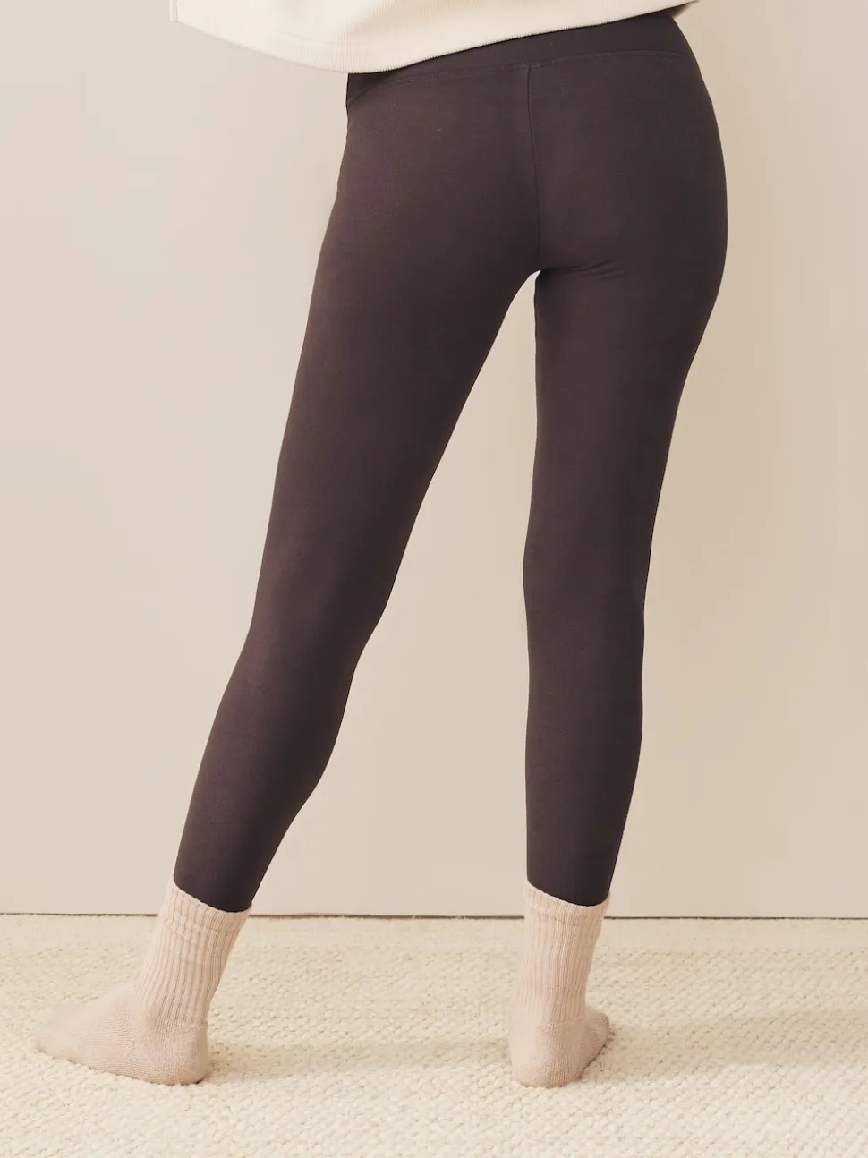 Chocolate Brown Cosy Fleece Leggings