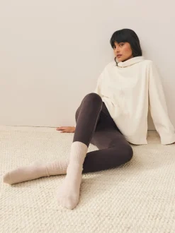 Chocolate Brown Cosy Fleece Leggings