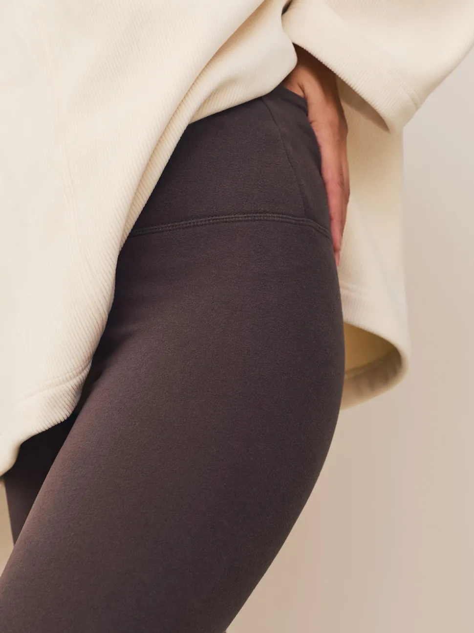 Chocolate Brown Cosy Fleece Leggings