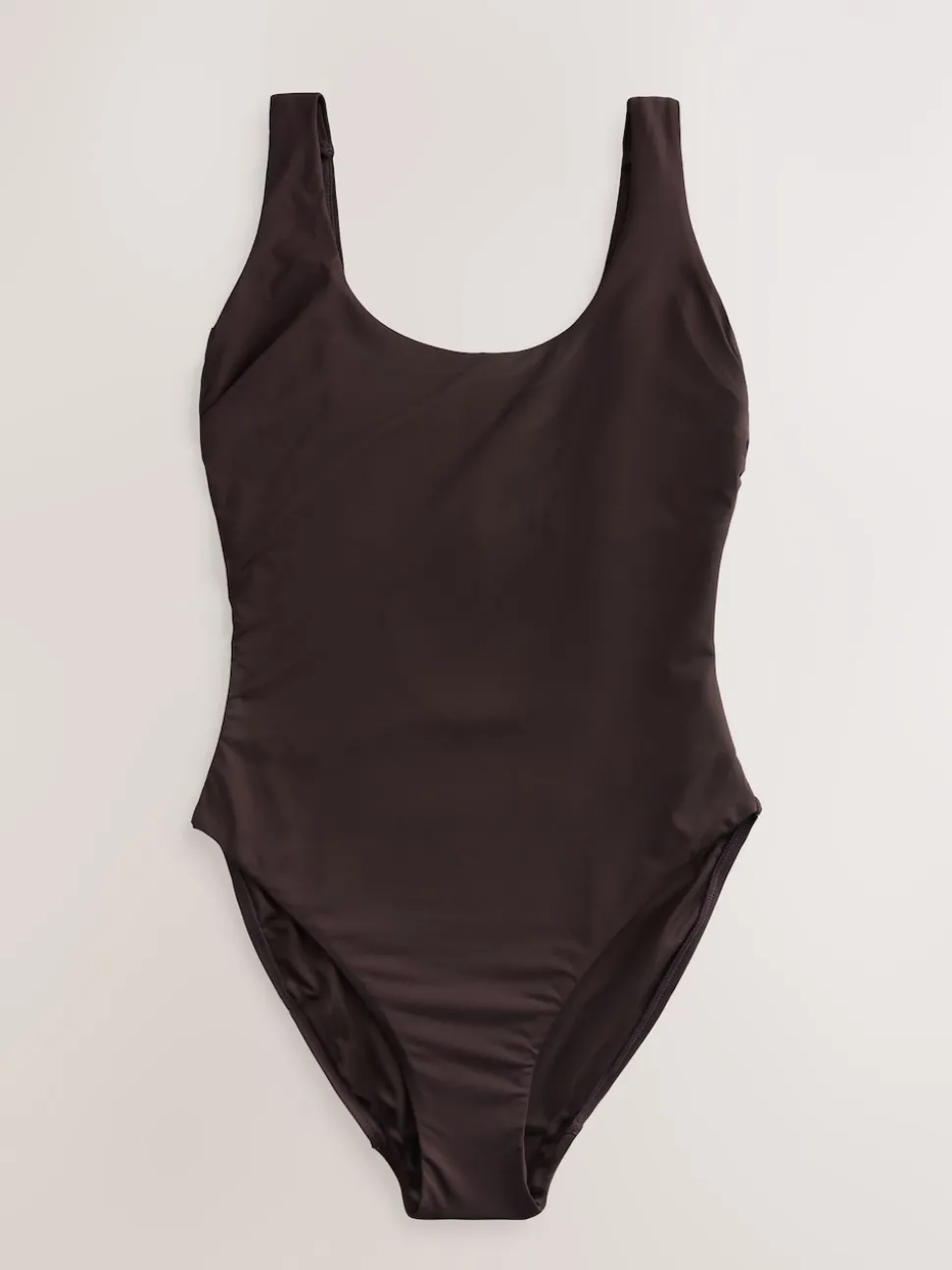 Chocolate Brown Dd+ Wired Scoop Neck Tummy Control Swimsuit