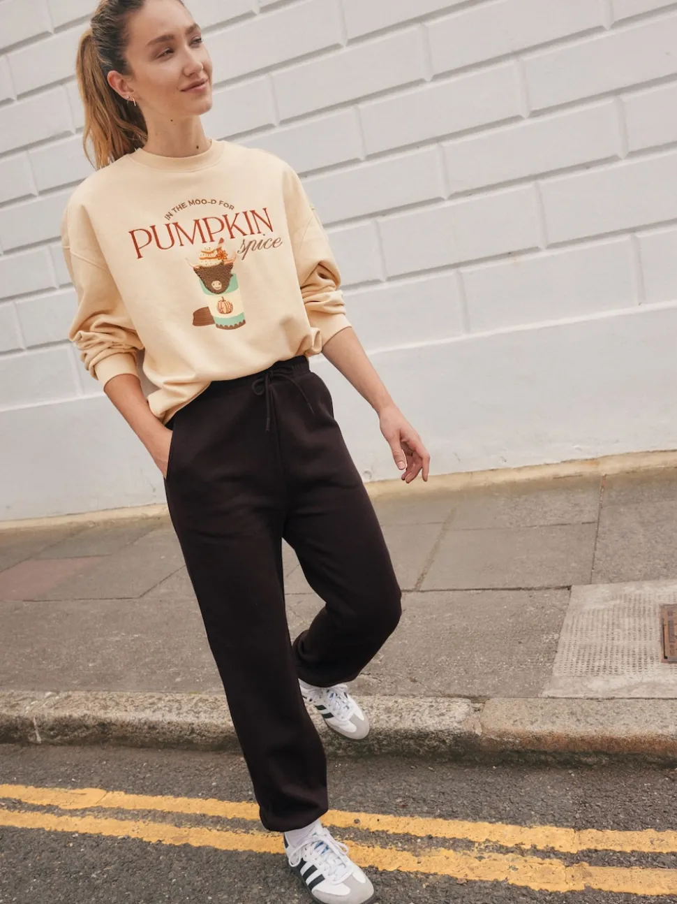 Chocolate Brown Essential Cuffed Jersey Joggers