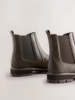 Chocolate Brown Extra Wide Fit Chelsea Boots