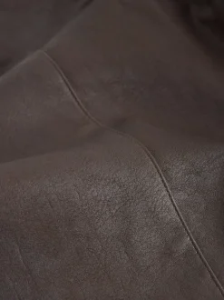 Chocolate Brown Faux Leather Flared Trousers