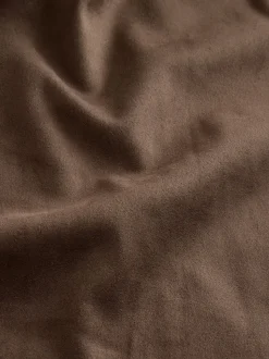 Chocolate Brown Faux Suede Midi Kilt Skirt