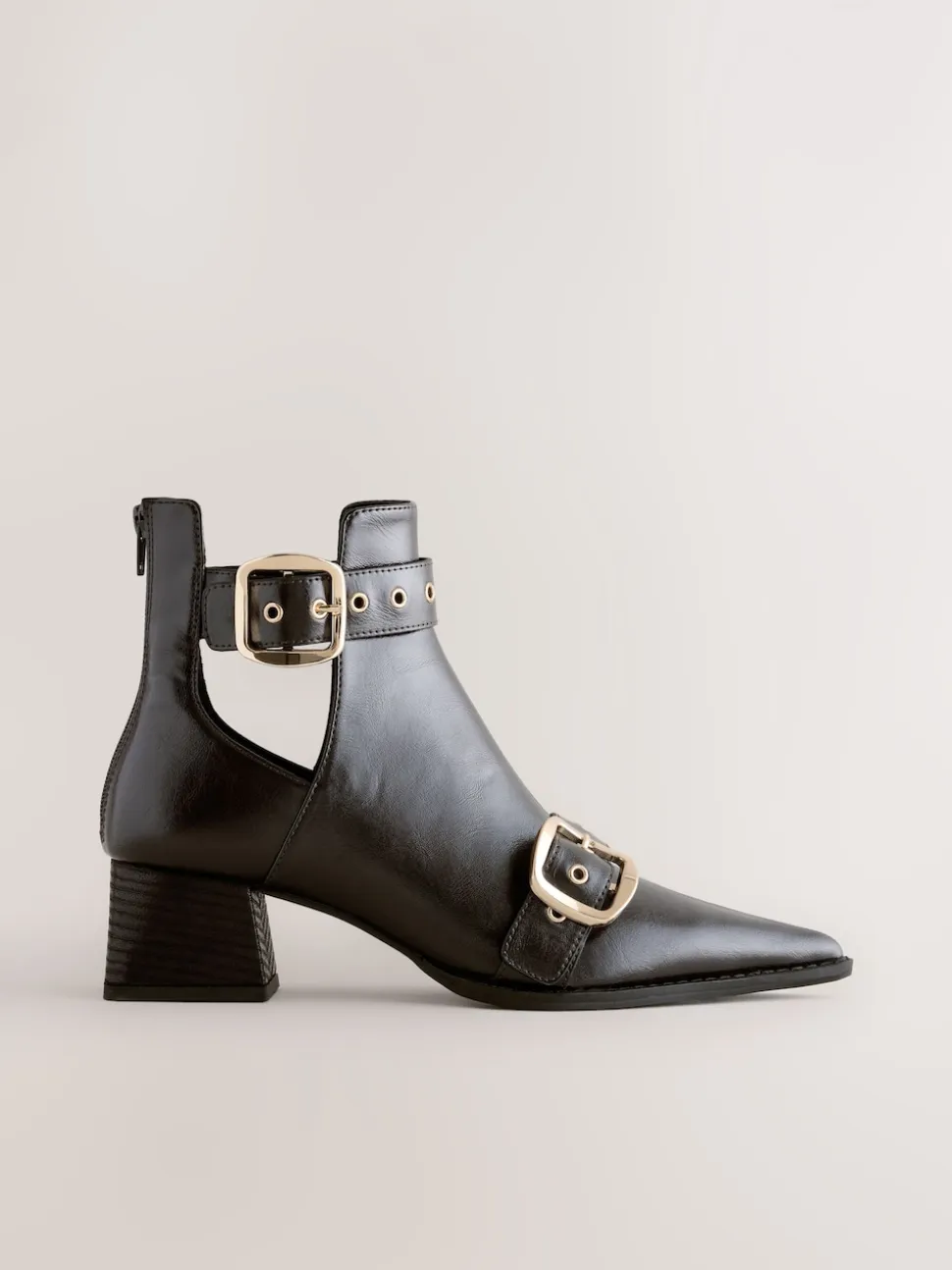 Chocolate Brown Forever Comfort® Cut Out Buckle Detail Ankle Boots