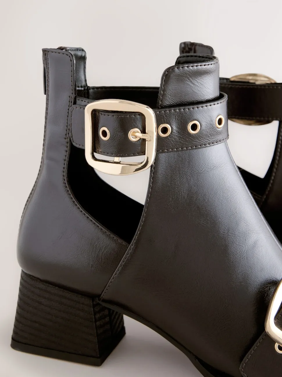 Chocolate Brown Forever Comfort® Cut Out Buckle Detail Ankle Boots