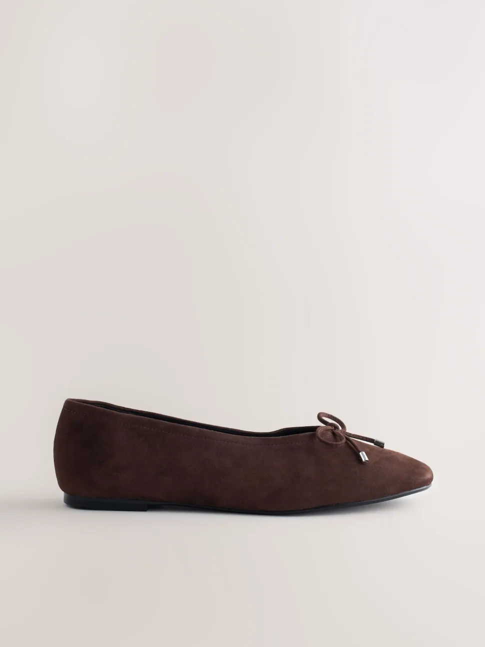 Chocolate Brown Forever Comfort® Suede High Cut Ballet Flats