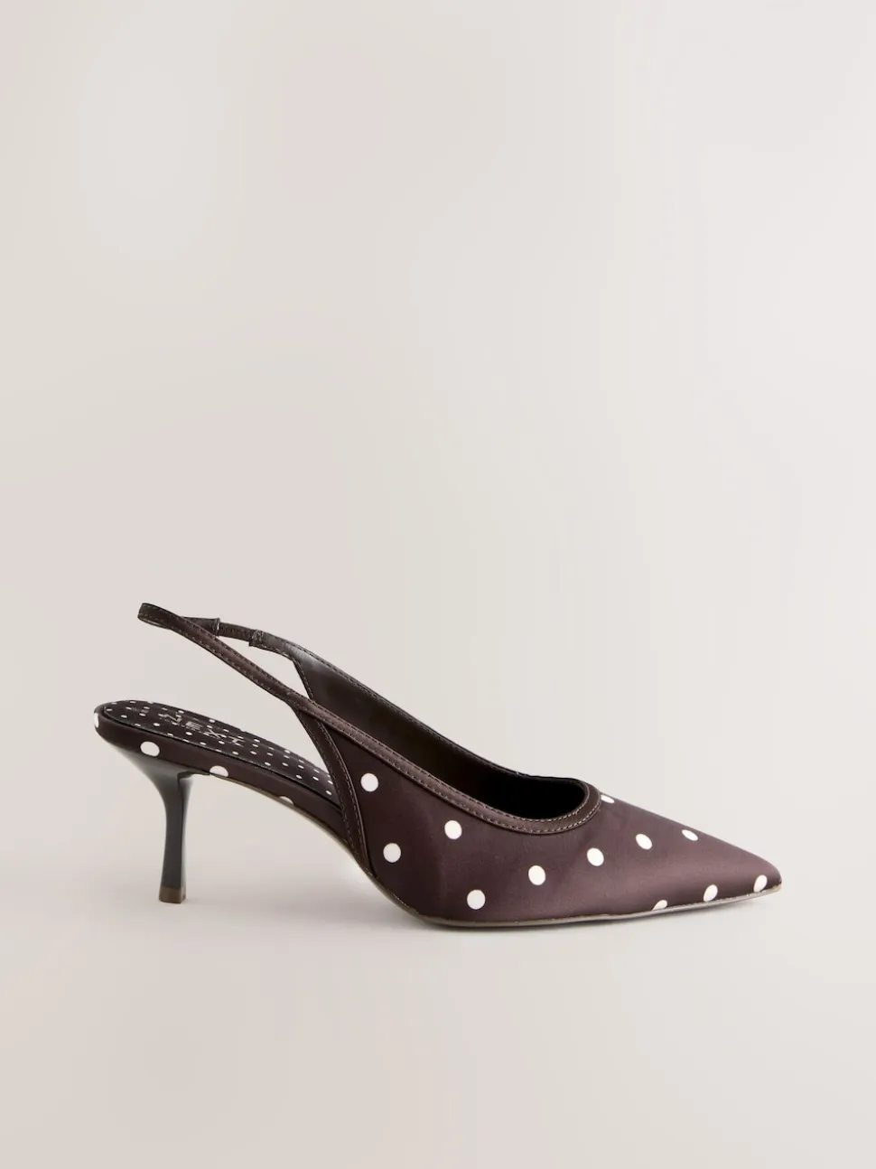 Chocolate Brown Forever Comfort® Polka Dot Point Slingback Heels