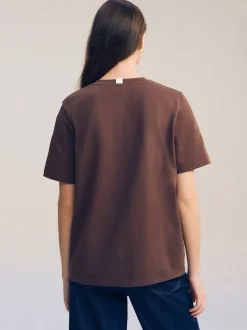 Chocolate Brown Heavyweight Short Sleeve Crew Neck T-Shirt