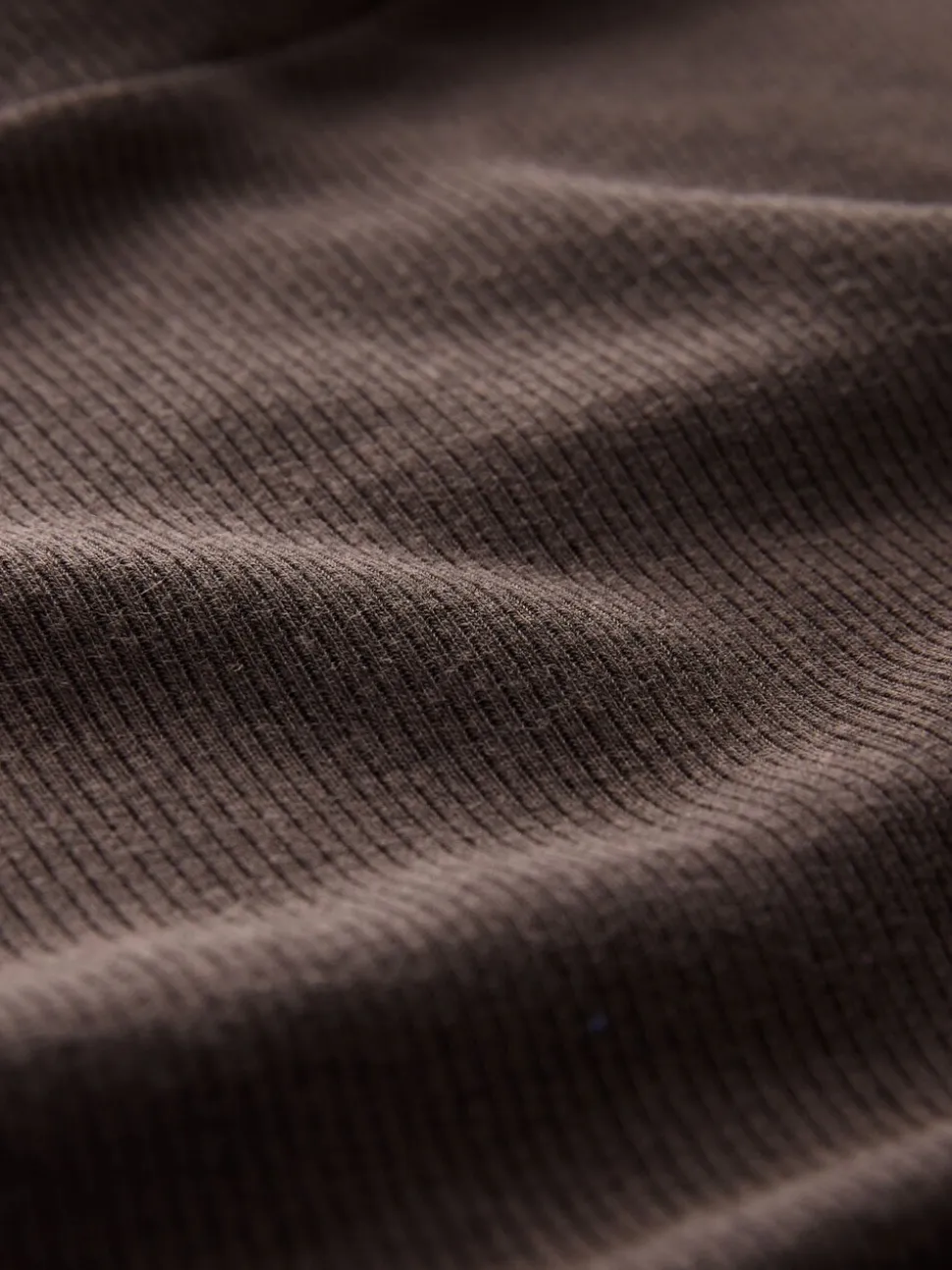 Chocolate Brown High Neck Long Sleeve Top with TENCEL™ Lyocell