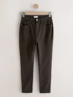 Chocolate Brown Hourglass Mid Rise Skinny Jeans