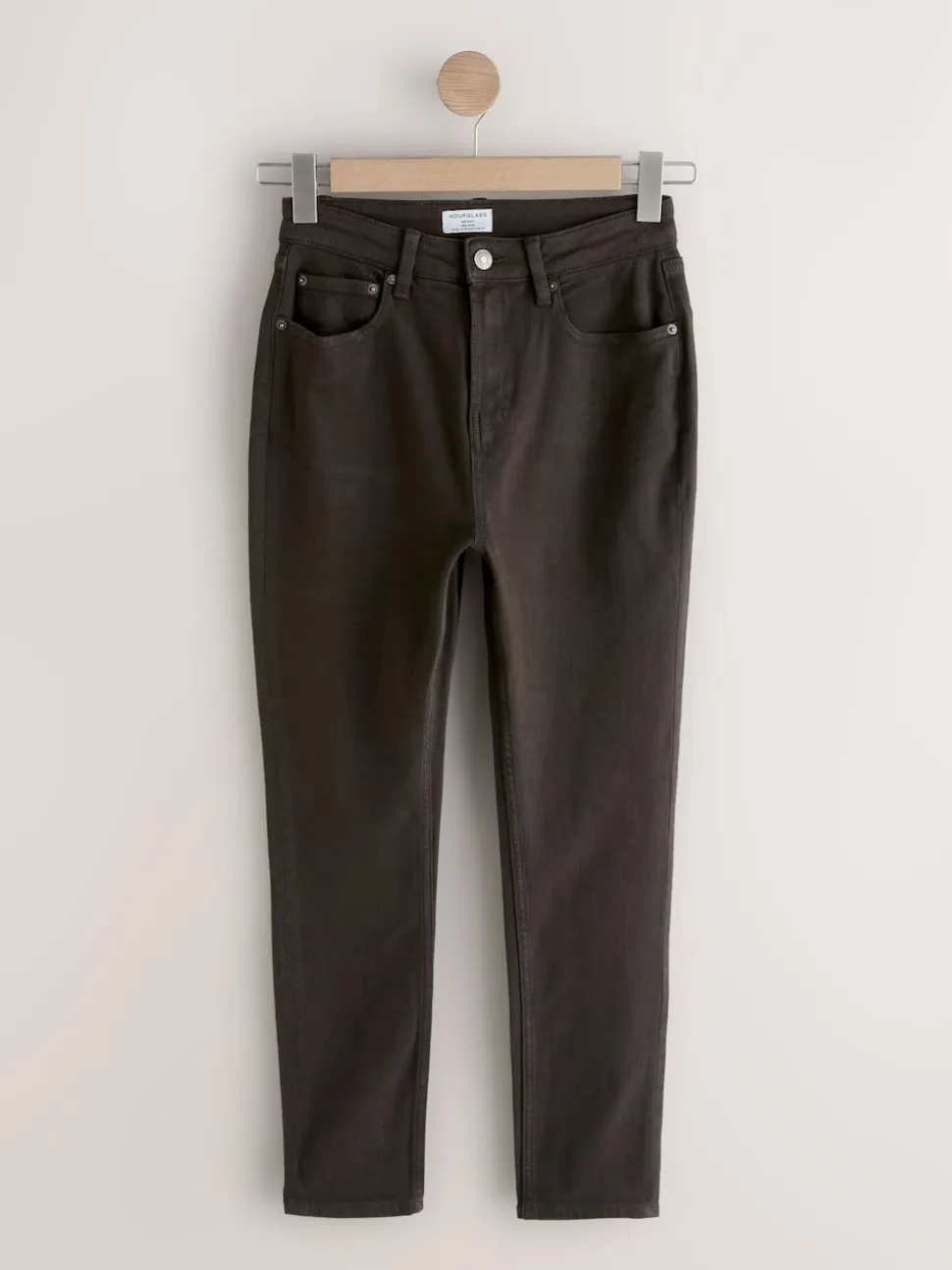 Chocolate Brown Hourglass Mid Rise Skinny Jeans