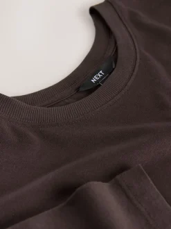 Chocolate Brown Jersey Two In One T-Shirt Dress