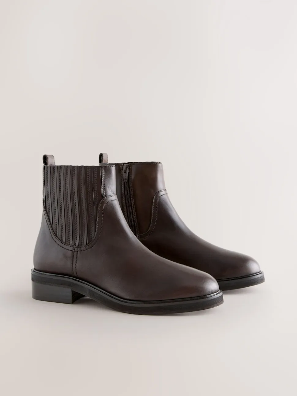 Chocolate Brown Leather Forever Comfort® Chelsea Boots
