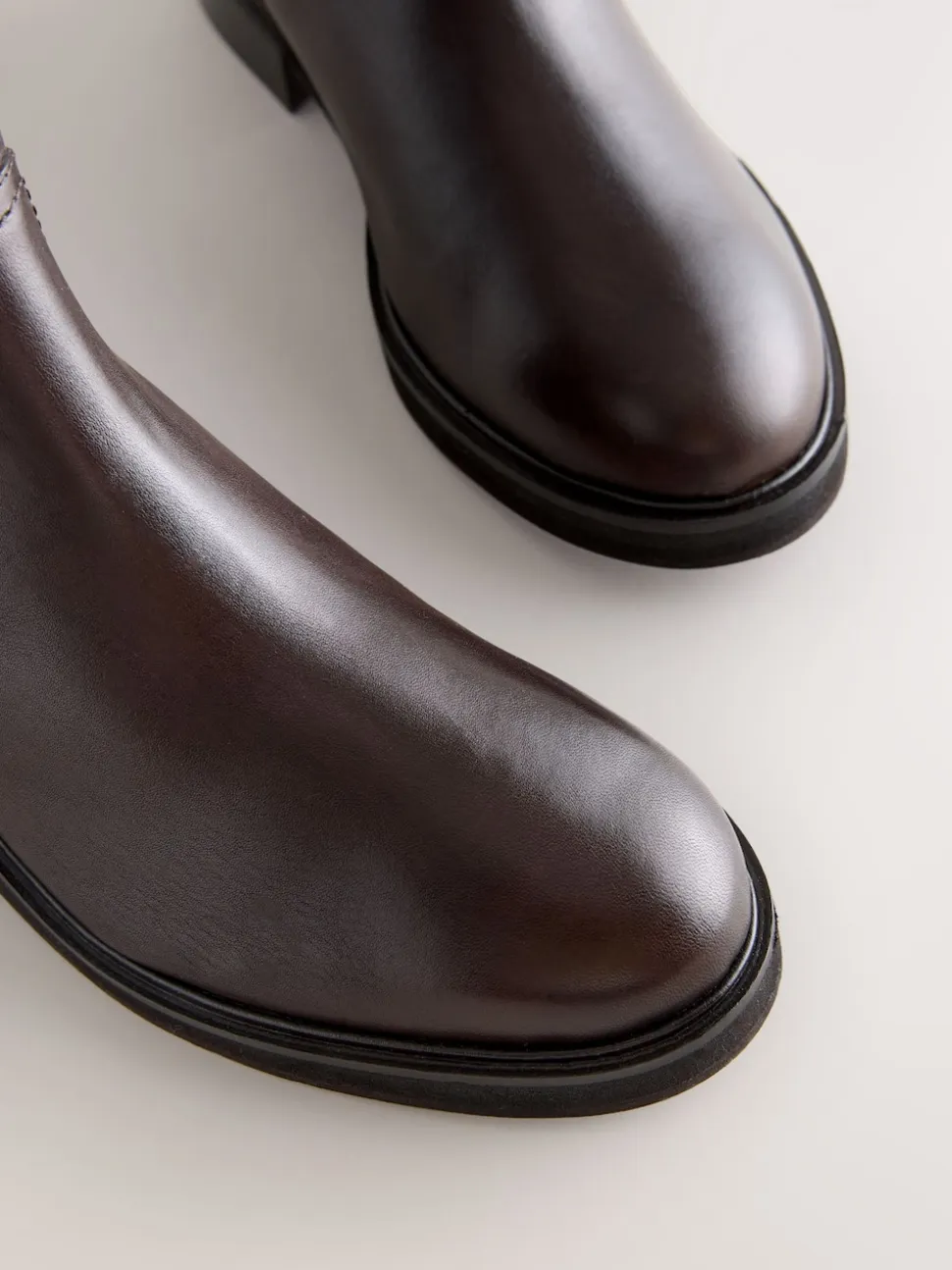 Chocolate Brown Leather Forever Comfort® Chelsea Boots