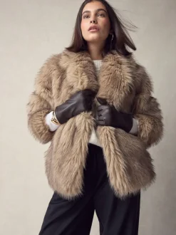 Chocolate Brown Leather Gloves