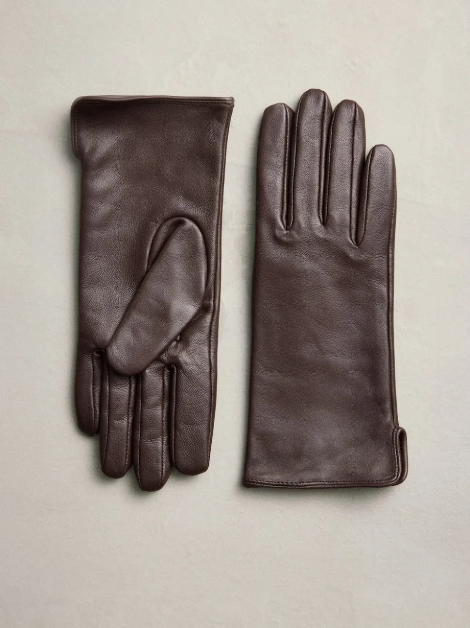 Chocolate Brown Leather Gloves