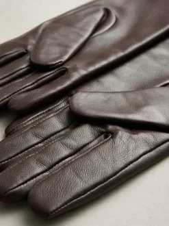 Chocolate Brown Leather Gloves