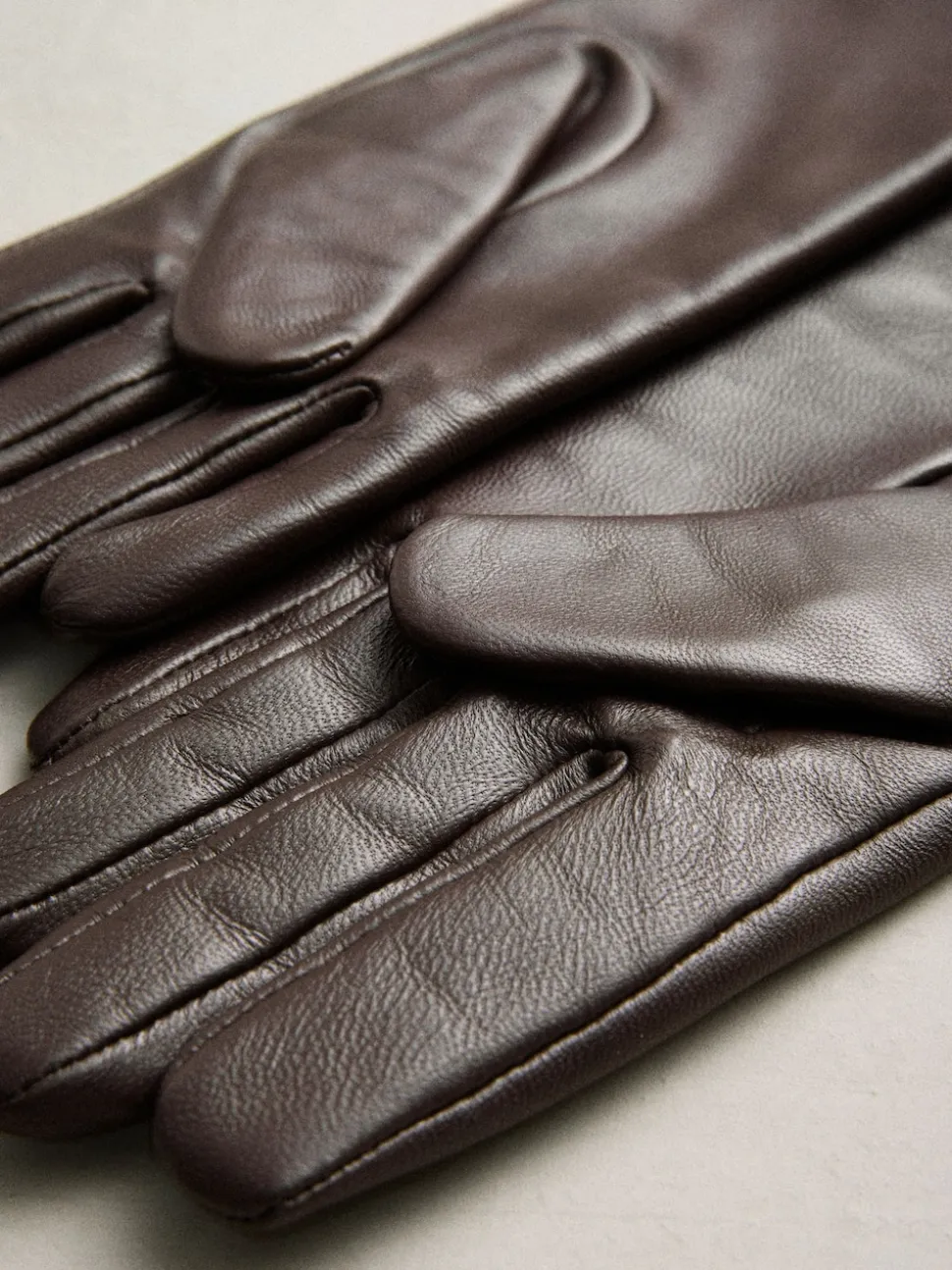 Chocolate Brown Leather Gloves