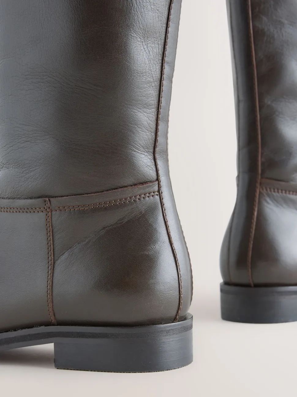 Chocolate Brown Leather Standard/Wide Fit Forever Comfort® Flat Riding Boots