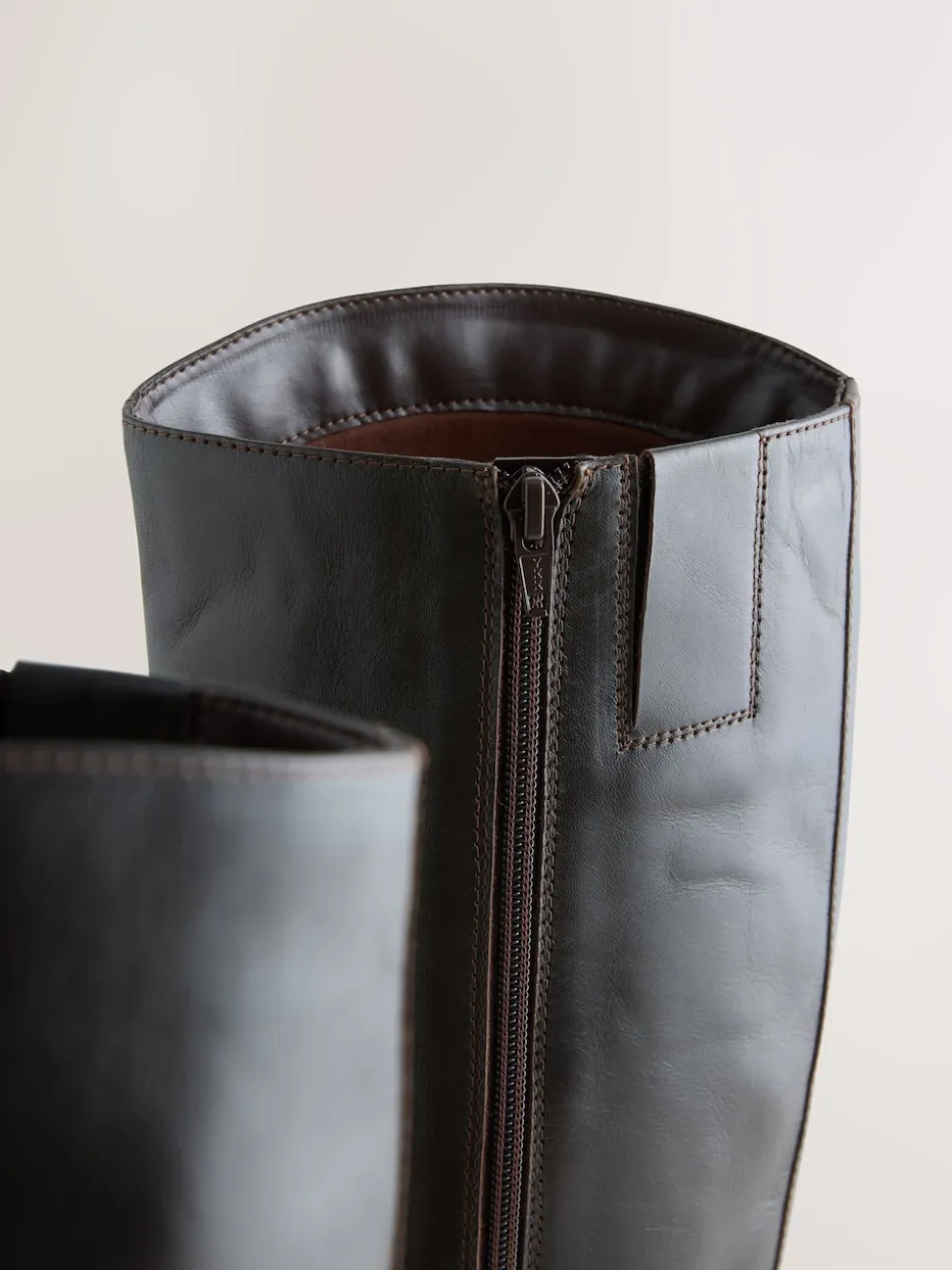 Chocolate Brown Leather Standard/Wide Fit Forever Comfort® Flat Riding Boots
