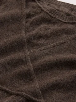 Chocolate Brown Maternity Knitted Nursing Dress