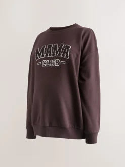 Chocolate Brown Maternity Mini Me Sweatshirt Set