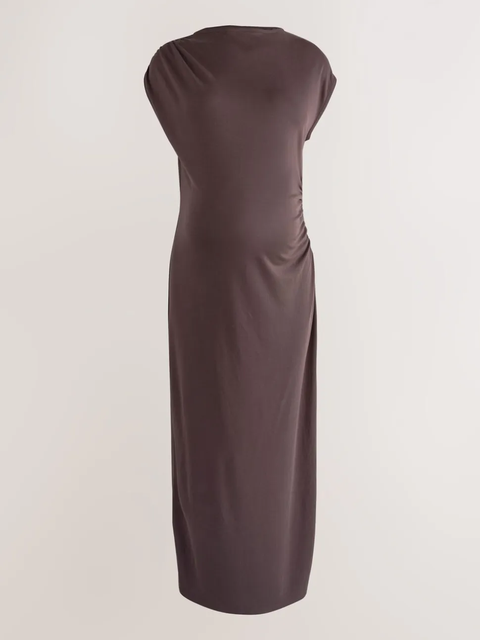 Chocolate Brown Maternity Short Sleeve Dress